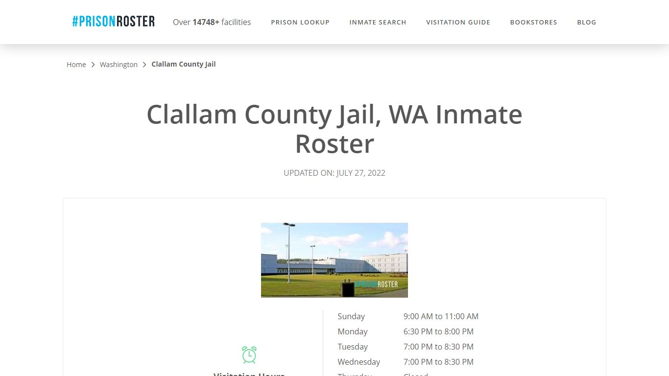 Clallam County Jail, WA Inmate Roster - Prisonroster