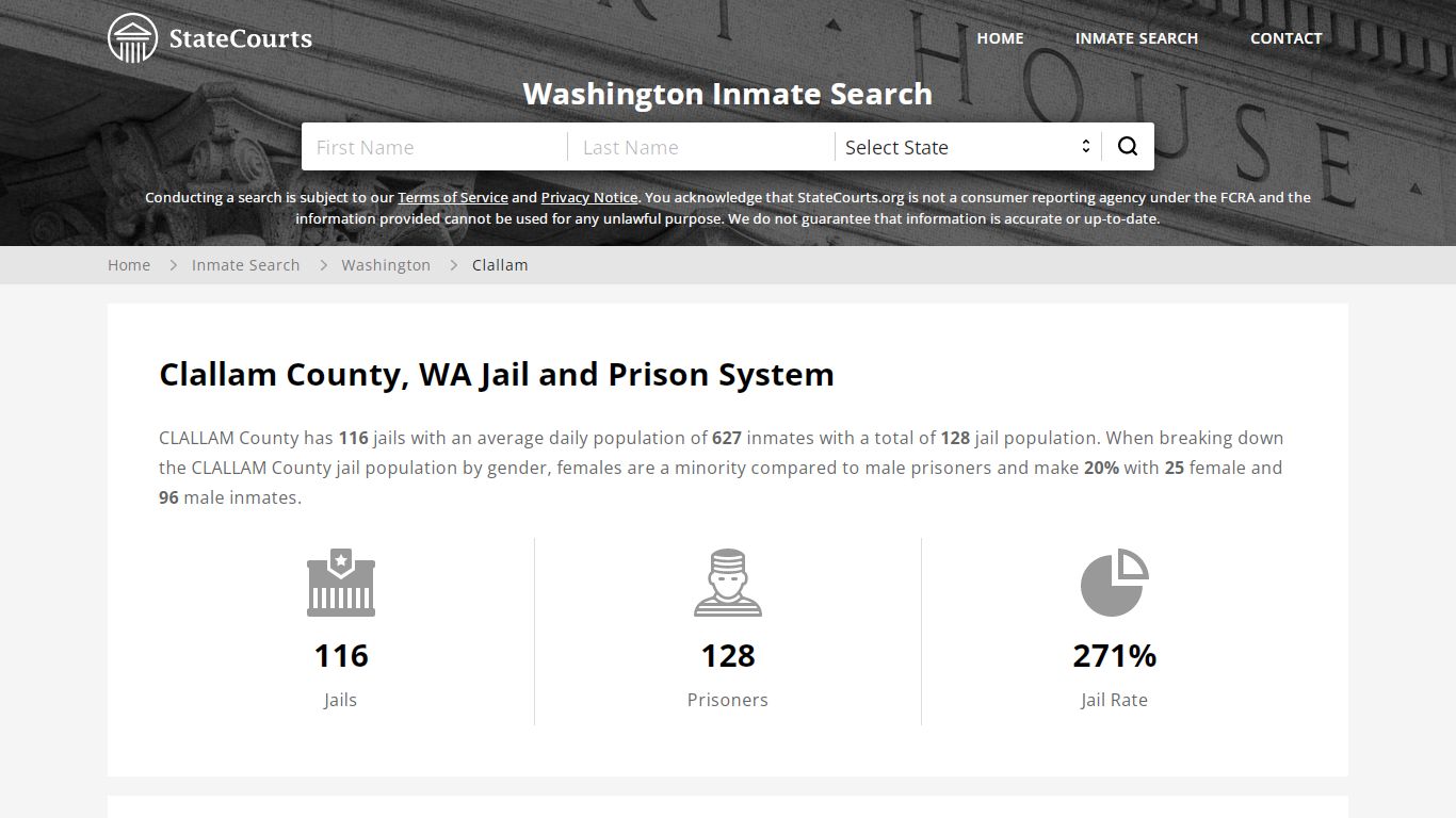 Clallam County, WA Inmate Search - StateCourts